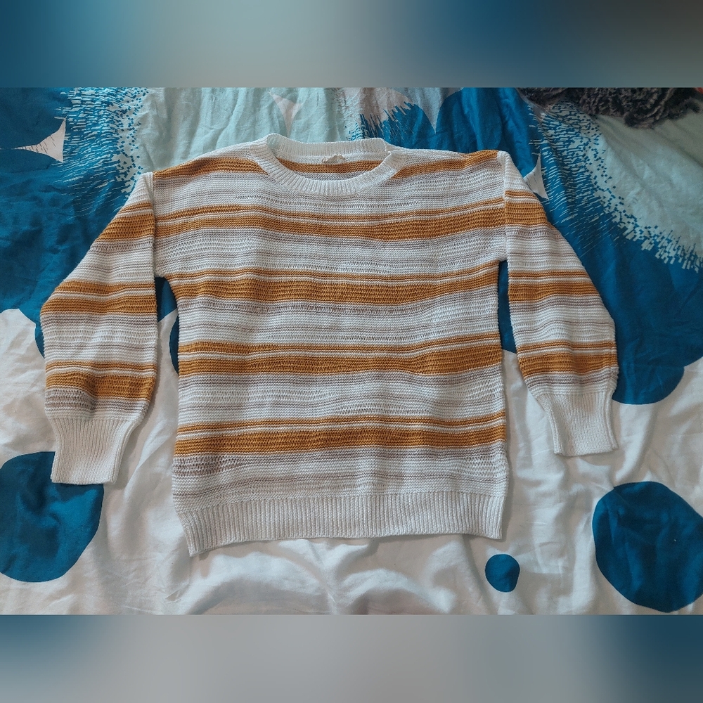 Hem & Thread Knit Sweater Medium Stripes